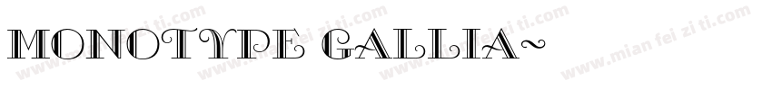 monotype gallia字体转换
